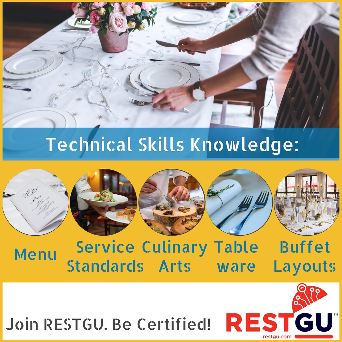 RestguCanada's tweet photo. Technical skills are important for restaurant staff.
RESTGU -Online Restaurant Training
#RestguTips
#Restaurant #Chef #Hospitality #Chefs #Culinary #Restaurants https://t.co/60M6cQBrDE