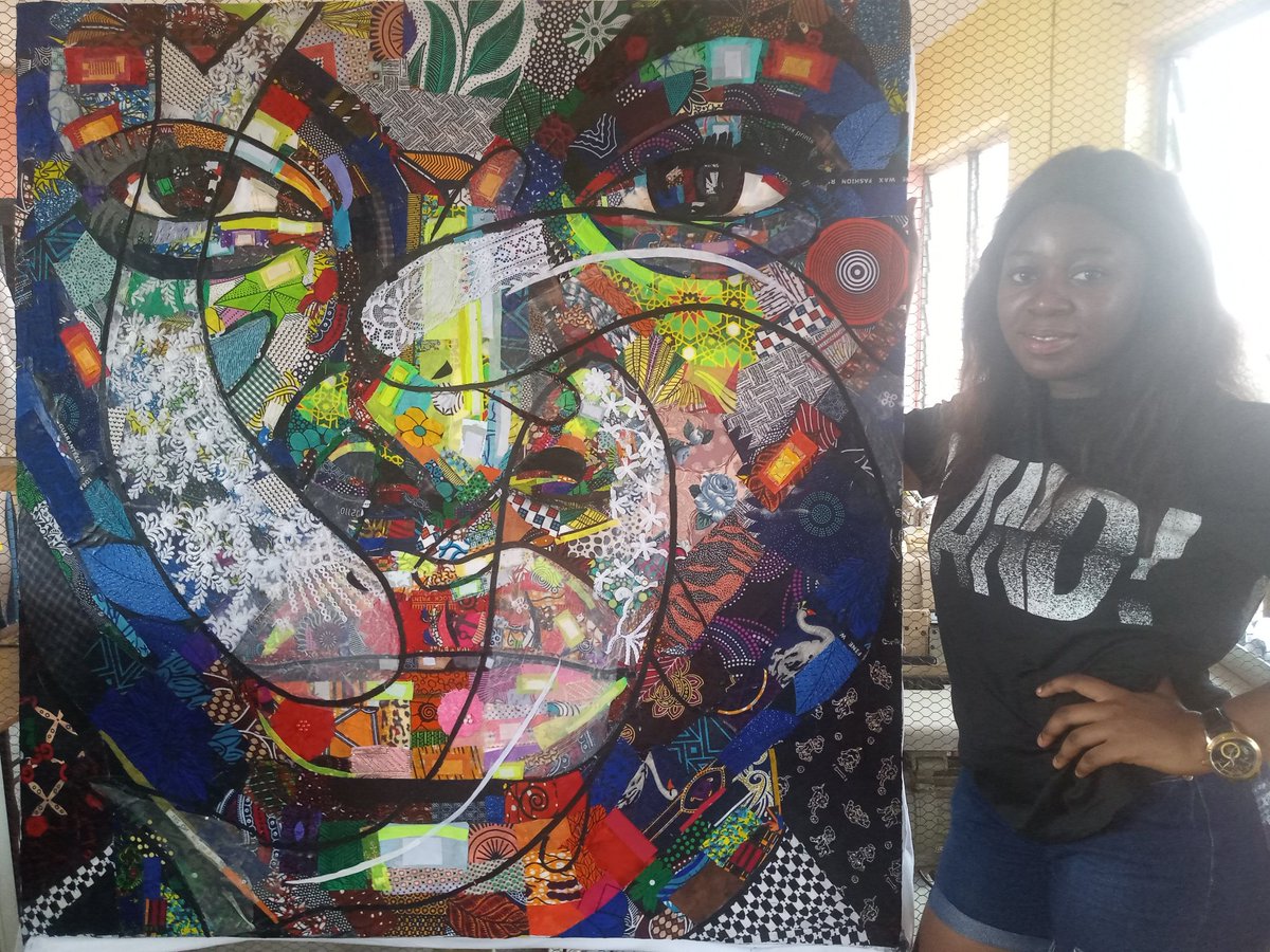 Hello twitter,
I make paintings with waste fabric 
Pls rt