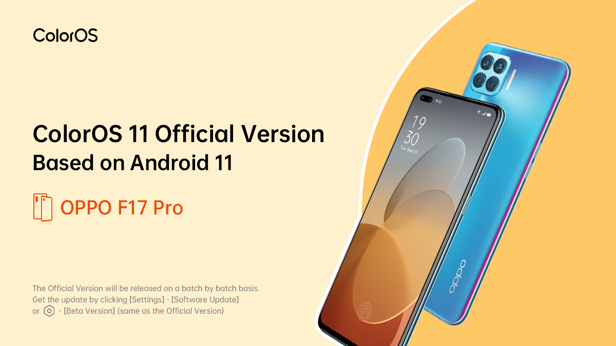 colorosglobal's tweet photo. The 𝐎𝐟𝐟𝐢𝐜𝐢𝐚𝐥 𝐕𝐞𝐫𝐬𝐢𝐨𝐧 of #OPPOColorOS11 based on #Android11 is now available in 𝐈���𝐝𝐢𝐚 for 𝐅𝟏𝟕 𝐏𝐫𝐨 users!
Update now to experience your special ColorOS 11! Stay tuned for more countries and models to be covered. ��
Know more: https://t.co/2JPtEiQ9gk https://t.co/L7qRoIGKwN