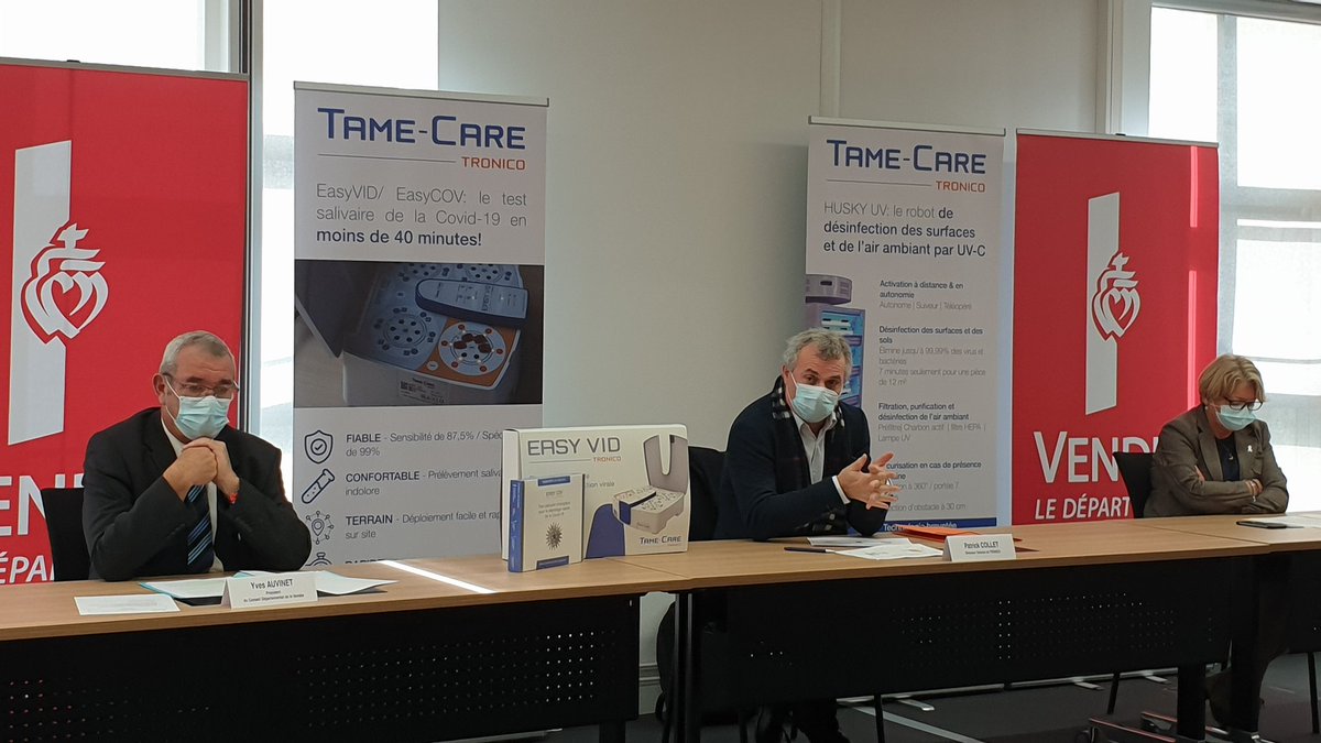 Tronico_Corp's tweet photo. Merci @DepVendee de permettre d'expérimenter et évaluer dans les EHPAD du territoire #EasyCOV #EasyVID @a_leboeuf test salivaire PCR rapide, indolore et très fiable, en attente @HAS_sante décision https://t.co/TdodJ7pNXw