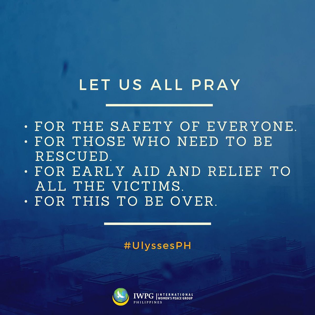 Be safe everyone and  let us continue to pray for our safety.

#PrayForPhilippines
#prayforeveryone
#UlyssesPH