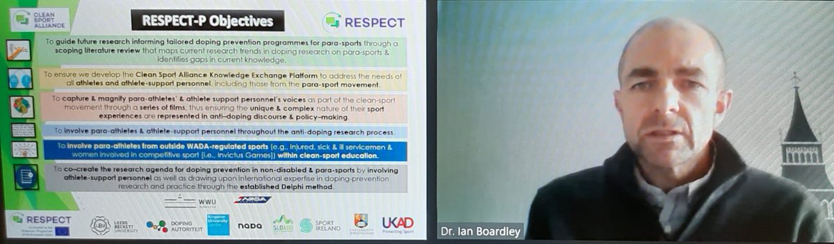Dr Lambros Lazuras of <a href="/sheffhallamuni/">Sheffield Hallam University</a> &amp; <a href="/mdsportex/">Prof Ian D. Boardley</a> of the <a href="/unibirmingham/">Uni of Birmingham</a> are highlighting other EU Funded Projects on Anti-Doping in Recreational #Sport, such as <a href="/impact4sport/">Project IMPACT</a> &amp; the <a href="/CleanSpAlliance/">RESPECT_EU</a> Respect P project!

#AntiDopingForum #AntiDoping