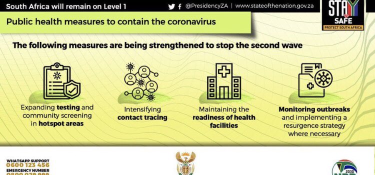 NAB_SouthAfrica's tweet photo. South Africans are urged to continue following protocols and taking safety precautions to combat the Corona Virus.
#MasksAreStillMandatory
#MaintainPhysicalDistancing
#StaySafeAndProtected https://t.co/T9ZORz9jV1