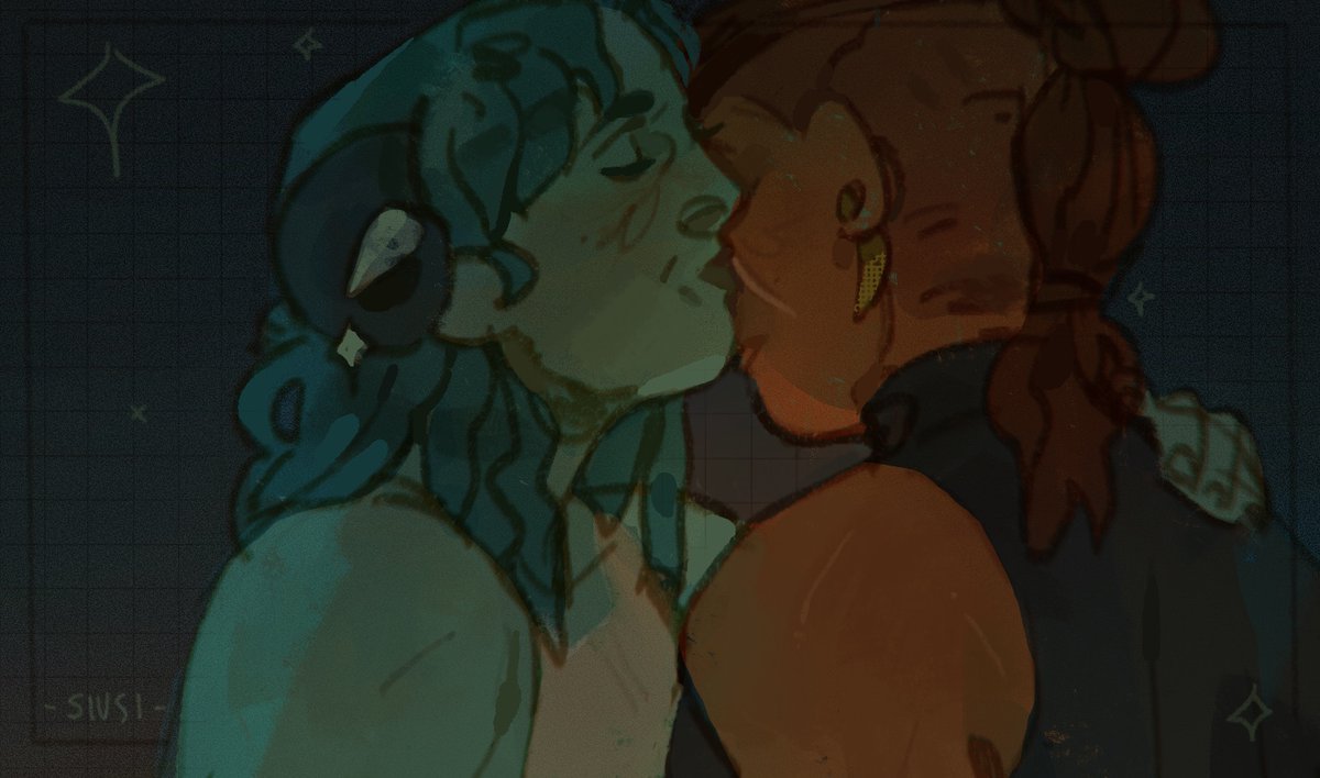 Sivsi17's tweet photo. a kiss for the wounds she can’t heal (Beaujes week - “Scars”) #criticalrole #critrole #beaujester #beauregardlionett #jesterlavorre #beaujesterweek2020 #criticalrolefanart https://t.co/jGe8Ewkdgn