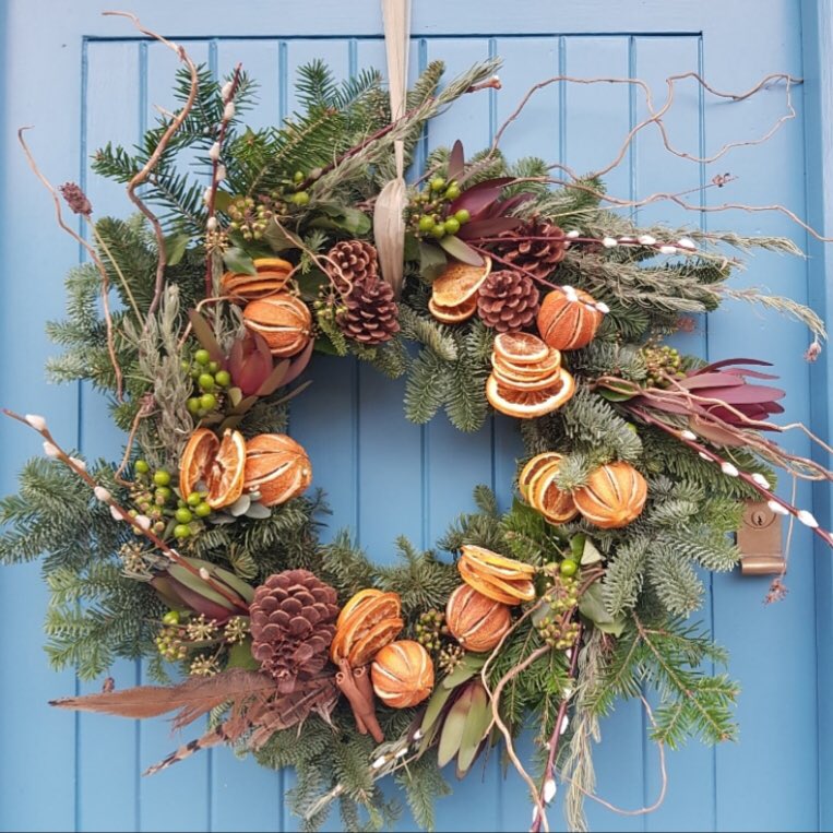 TarahillF's tweet image. It’s all about wreaths around here these days. For those asking about our style, here’s some samples from last year’s offering #wreaths #Christmas2020