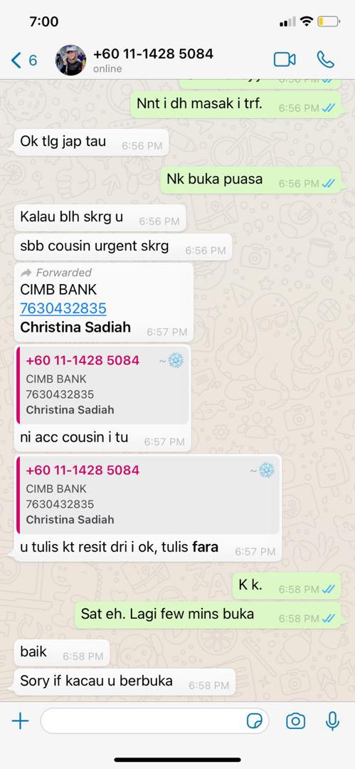 EizlanAriff's tweet photo. Currently disguise as my GF , dont trust this number https://t.co/4E1af17Y9Y