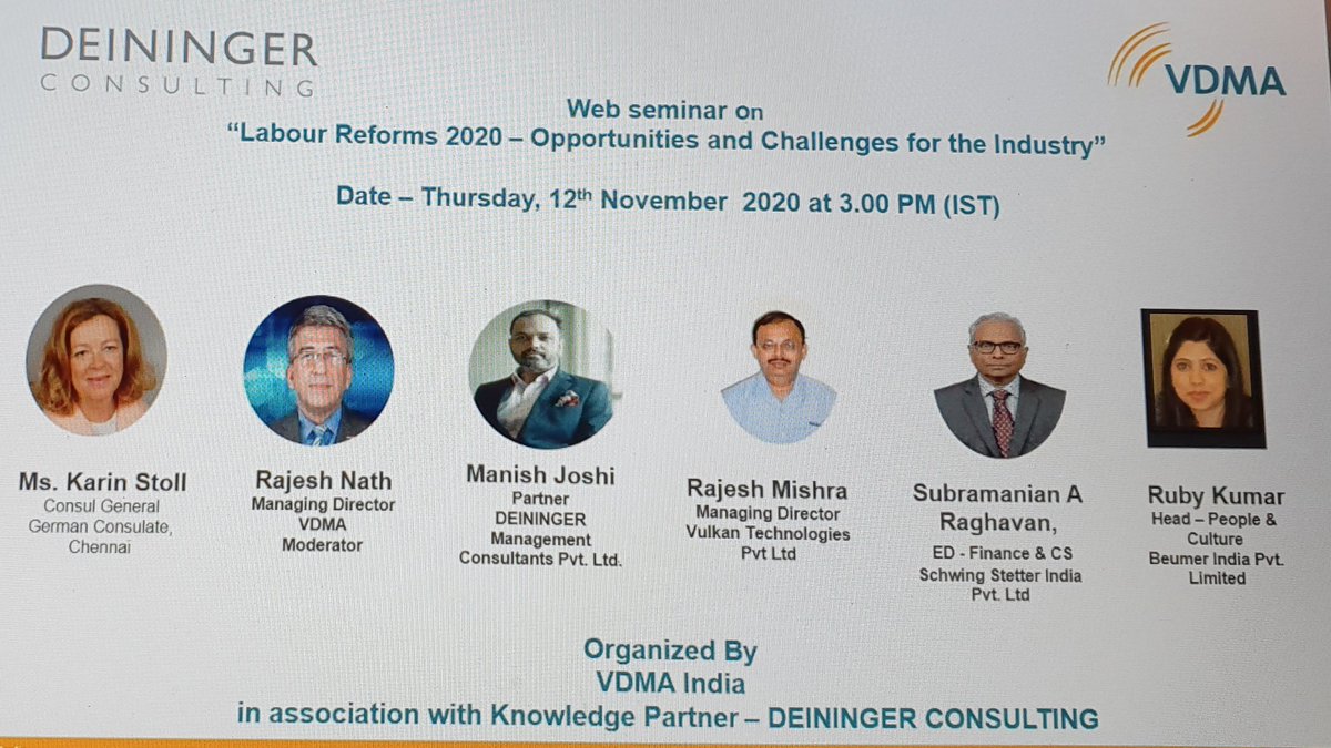 German Consul Chennai Well Attended Vdmaindia Seminar On Labour Reforms Today My Part Covid 19 Situation In Germany Government Strategy Impact On Indogerman Business Vdmaonline Indogerman Gtai Indien Gtai Com