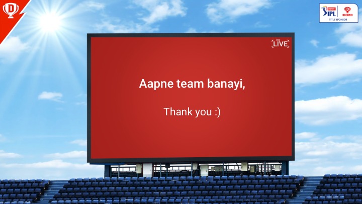 Dream11's tweet photo. We are grateful to every sports fan who made #Dream11IPL such a hit 🙏

#Dream11 #YeApnaGameHai https://t.co/WgCYR3mn8y