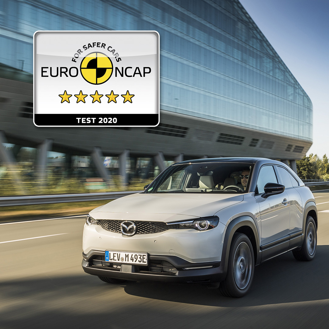 MartinReillyM's tweet photo. The All-New #Mazda #MX30 achieves a maximum five-star rating in the latest series of @EuroNCAP safety tests. Discover more: https://t.co/utrd8wehWf https://t.co/8c2nIsCJoX