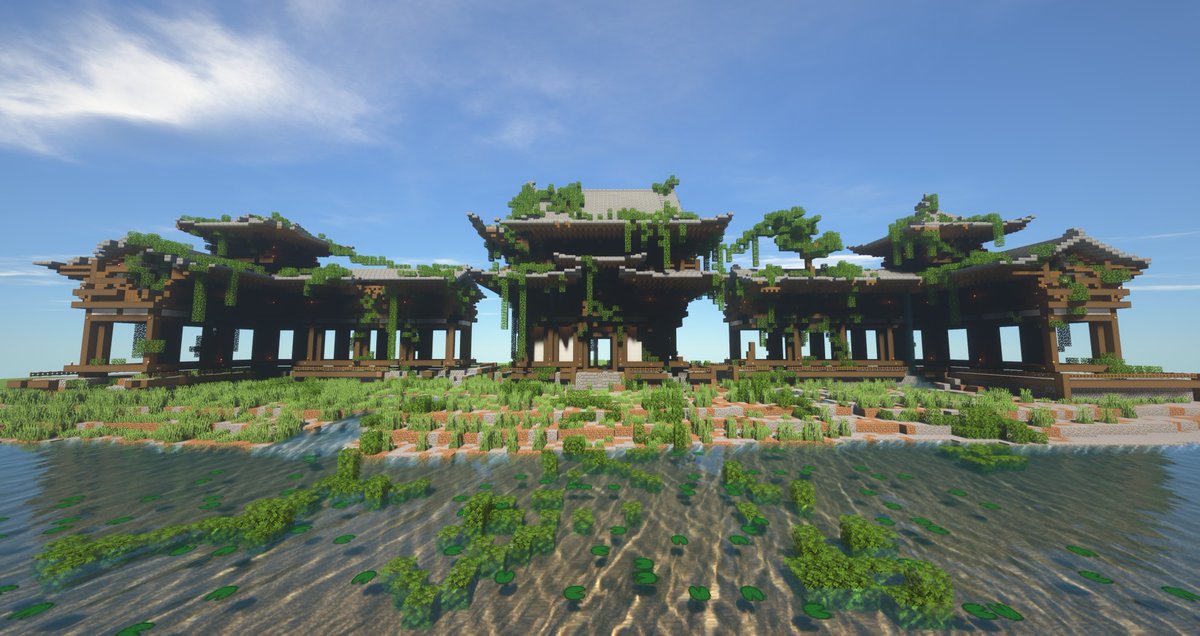 甘夏 On Twitter 退廃的 平等院鳳凰堂作ってみた こうゆう雰囲気好き ੭ Minecraft建築コミュ マイクラ Minecraft
