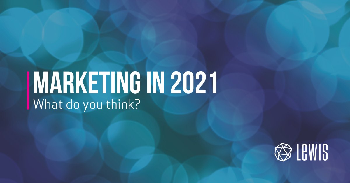 Also curious what 2021 will bring for marketers? In exchange for completing our short survey (only 3 minutes, promised), we will let you know soon! lnkd.in/e6t2iHV #marketing