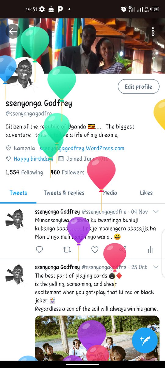 ssenyongagodfre's tweet photo. it's my birthday today.. 🤗🥳
Thank you Lord for this wonderful life. https://t.co/ulRWekTfJP
