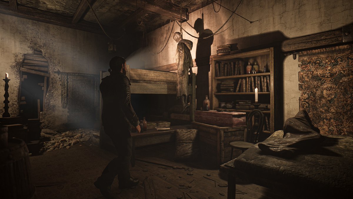 PaperPhoenix5's tweet photo. Back to visit dangly Joe in our usual programming tonight with Song of Horror. 

Will we escape from the creepy priests? Join me at 8pm BST over at https://t.co/DA0LTxmOlH 

#songofhorror #spookymonastery #gamesonsteam #thrillerthursday https://t.co/b7RNVLYdoh