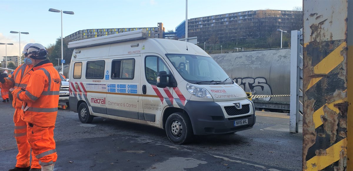 MacRailSystems's tweet photo. Terrible news of the #derailment in #Sheffield yesterday. Luckily no one was injured. Our fast response teams were able to mobilise a Command & Control vehicle upon request.
We hope the train can be cleared in good time and the delays ended. 🚝
#MacRail #MoreThanSiteAccess https://t.co/JtXRAoBKpU