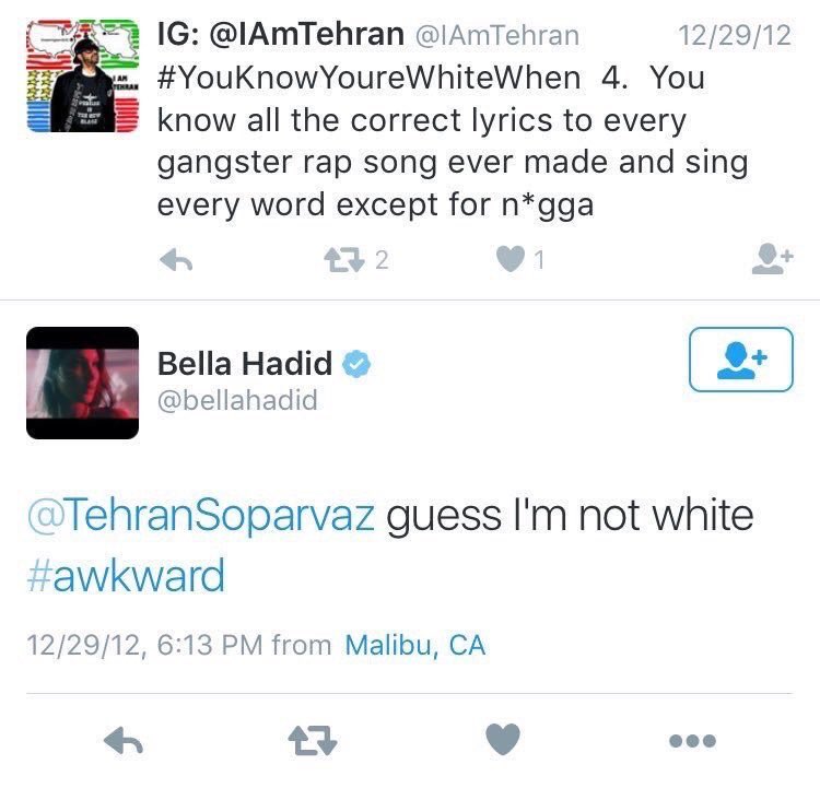 Like I already mentioned Bella has no tweets before the 2018 on her twitter anymore. The reason she deleted all of her tweets on her twitter account that she had since 2010 is that people found numerous racist tweets on it that she tweeted in 2012.