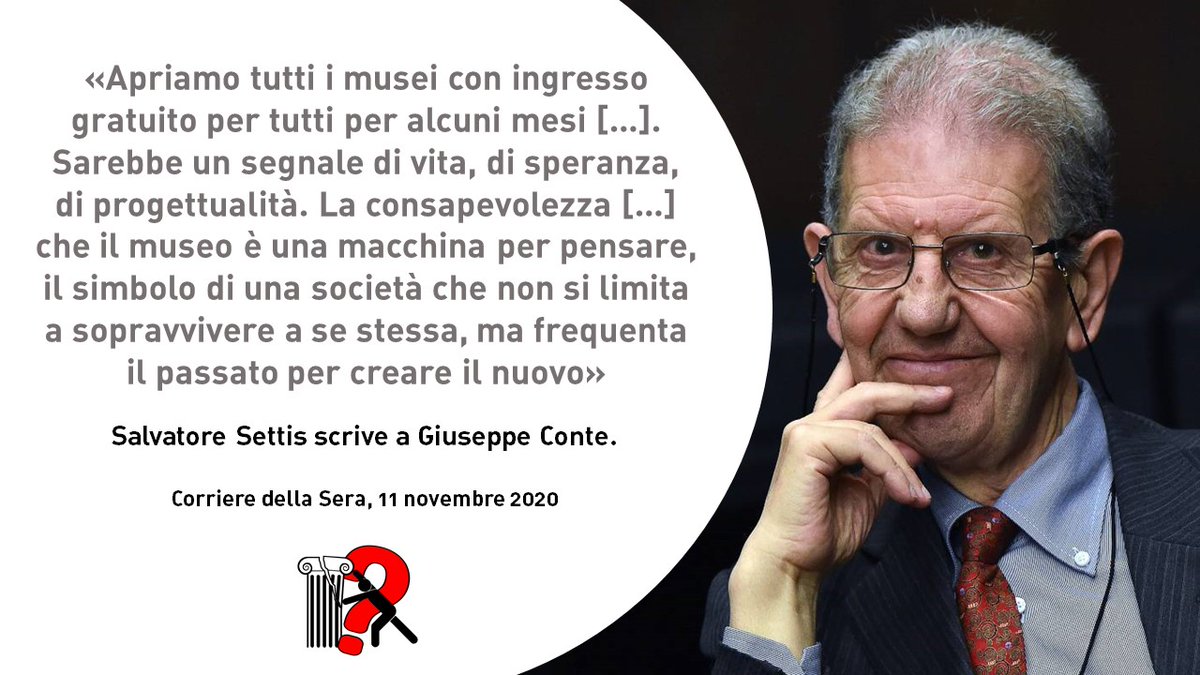 miriconosci's tweet photo. #Settis sul @Corriere propone di aprire i musei gratuitamente, in sicurezza, per tutti.
In questo momento di crisi in effetti la bigliettazione ha un impatto quasi irrilevante per i bilanci, e la cittadinanza potrebbe riappropriarsi di quei luoghi. A noi l'idea piace, e a voi? https://t.co/v2yud0bx07