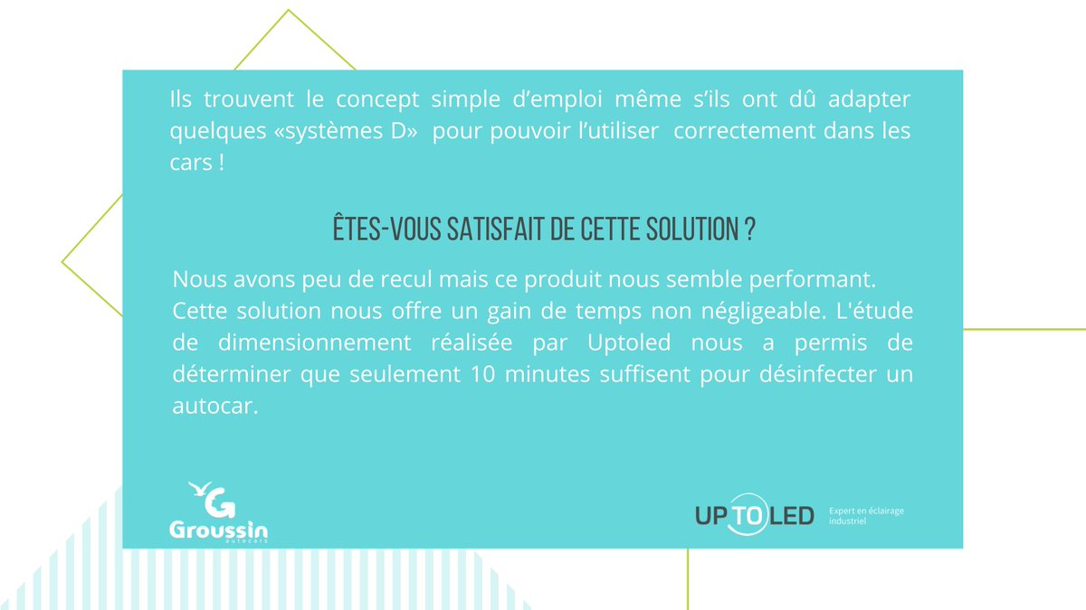uptoled's tweet photo. La société Autocars Groussin a récemment choisi la tour "Selec UV", proposée par UPtoLED.
Olivier, responsable commercial, nous partage ses problématiques pour assurer la sécurité de ses collaborateurs et usagers et la réponse apportée par la #désinfection à la #lumière #UVC. https://t.co/CizpGyTM7c