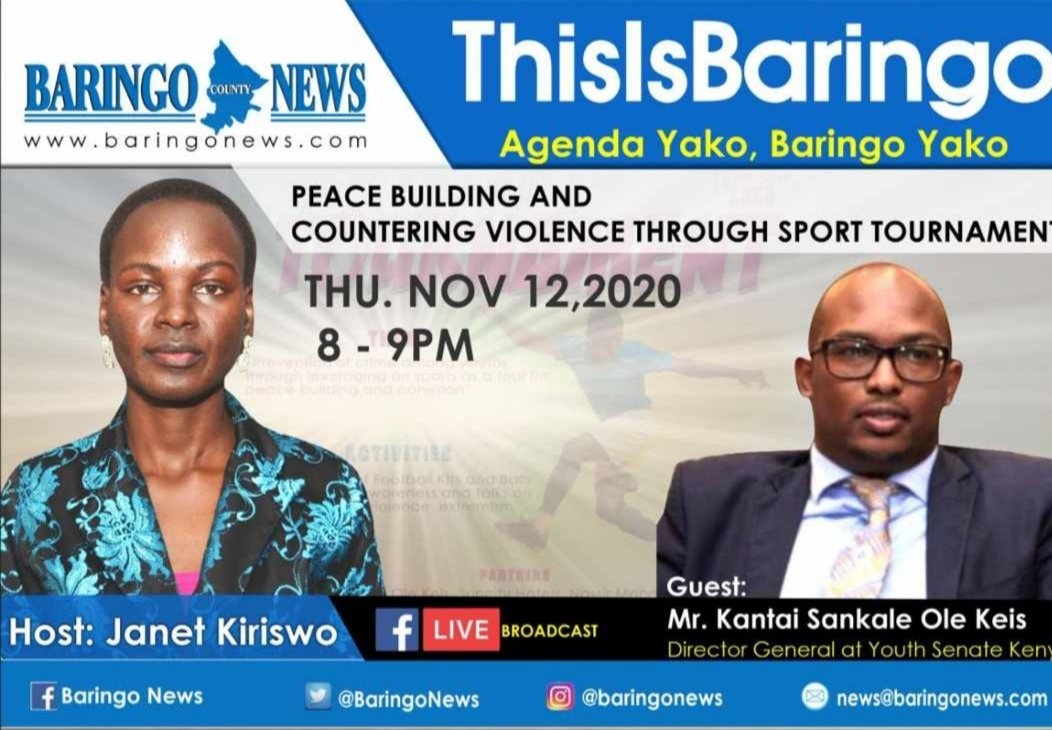 YouthSenateKE's tweet photo. Catch our DG @kantai_ole live tonight on @BaringoNews from 8-9PM on matters Peace building and leveraging sports to promote peace among the youth. #AYM2020
#AYM2020 #Youth4Peace https://t.co/wmr4f4XNCp
