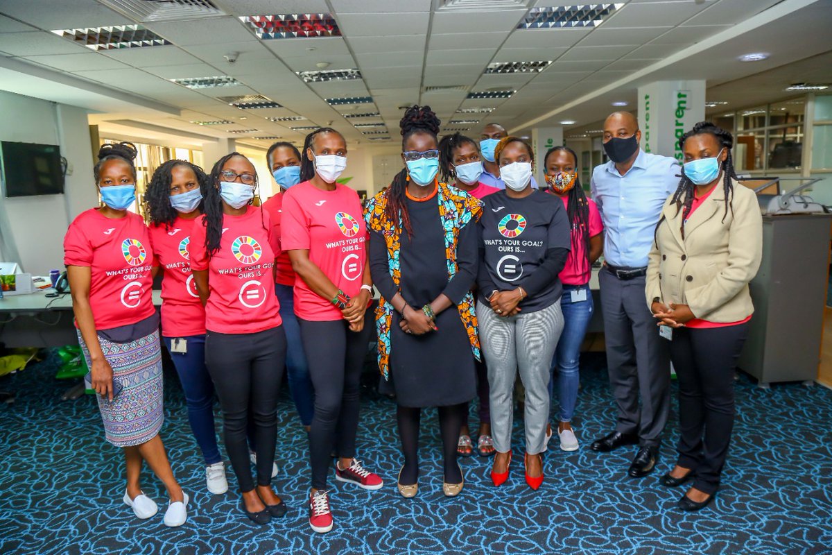 Earlier today <a href="/SteveChege_/">Steve Chege</a> our Chief Corporate Affairs Officer led #TeamPepea, our ladies football side, in handing over a donation to <a href="/FarajaTrust/">FarajaCancerSupport</a> as part of the #5For5Challenge in support of cancer patients adversely affected by #COVID19 #TwendeTukiuke