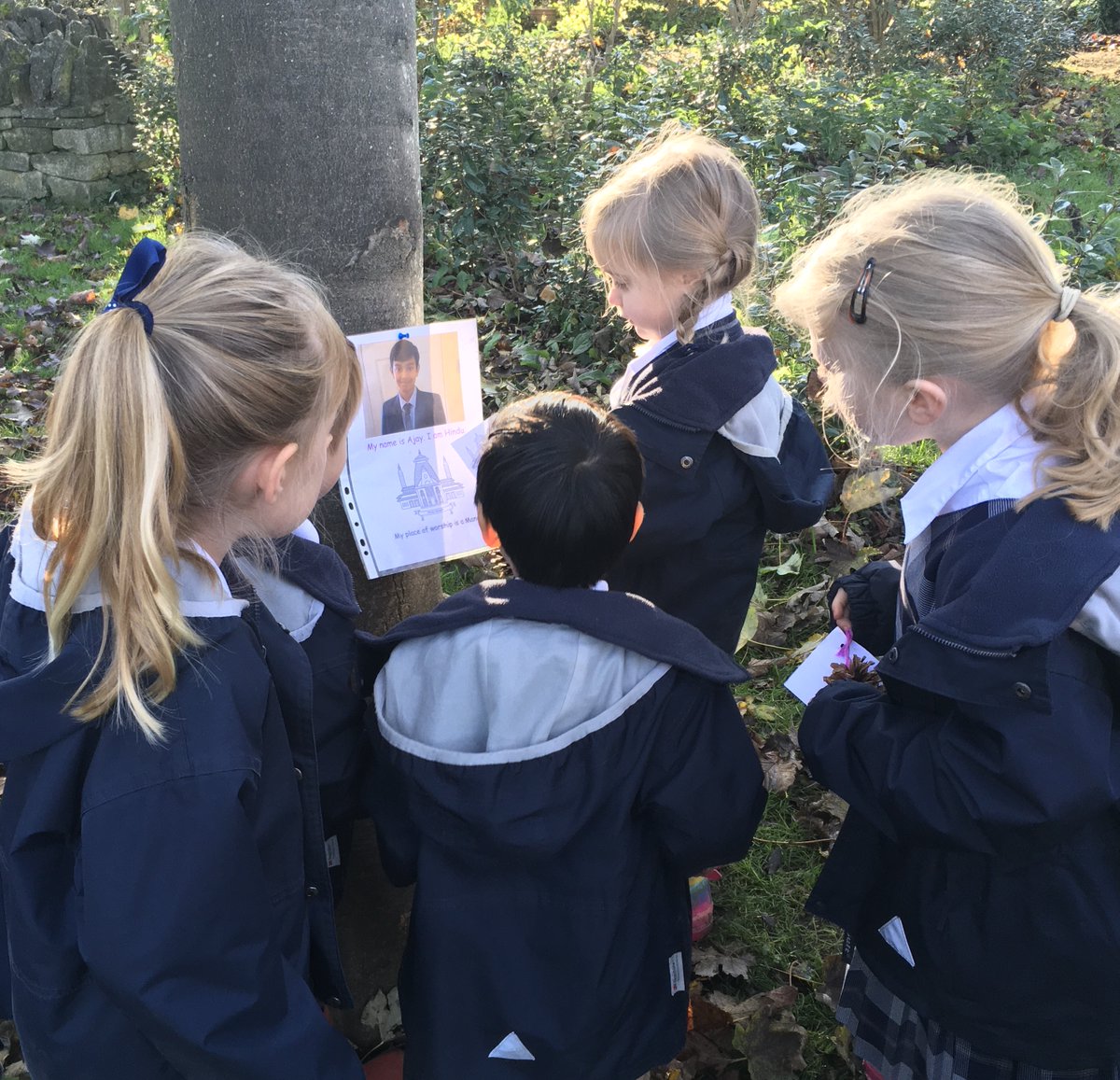 LaxtonJunior's tweet photo. What a beautiful morning to be learning outdoors! #LJSYearOne and #LJSYearThree continued their #InterFaithWeek activities this morning with an interfaith trail around the Woodland Garden and some drawing and naming of #symbolsoffaith. #LJSRE @IFWeek @IFNetUK @IOLOutdoorProfs https://t.co/ADZZY6SeNb