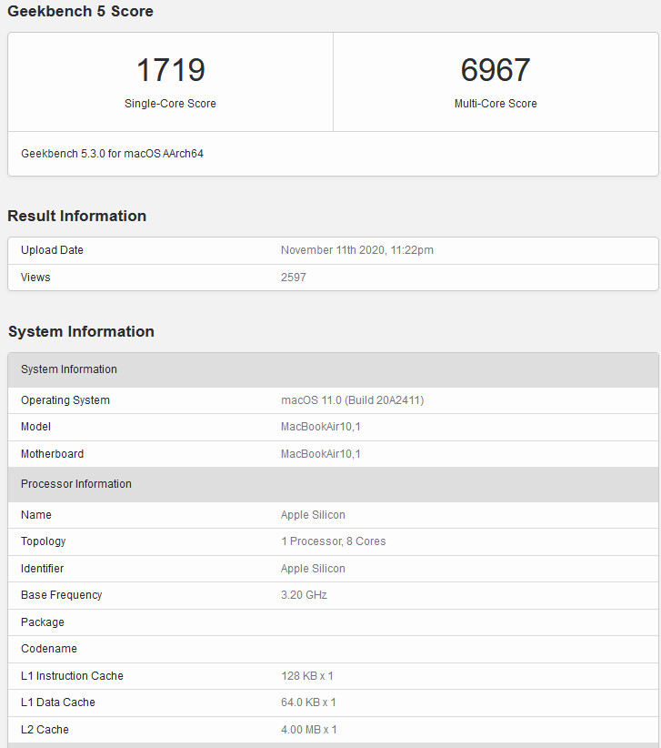 360_Hardware's tweet photo. Los benchmarks que están saliendo del chip M1 de apple son espectaculares. Supera en mononúcleo al i9 10900K o al Ryzen 9 5950X, y en multinucleo iguala a los hexacore de sobremesa, todo ello con un TDP de 10 watts donde se incluye CPU+GPU+RAM. Si se confirma es el fin de x86 https://t.co/AqRmholO8K