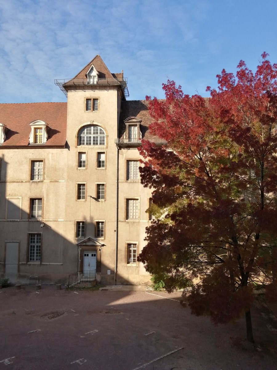 #Museum30, 12ème jour : jolies vues depuis plusieurs fenêtres du bâtiment de l'université de Bourgogne qui accueille l'Ocim #espacedetravail #workspace