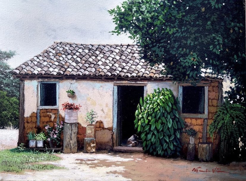 FotosDeFatos's tweet photo. “Simples Assim”, óleo sobre a tela de 2020, pintura do artista brasileiro Alfredo Vieira. FANTÁSTICA! https://t.co/7QvGtrthV2