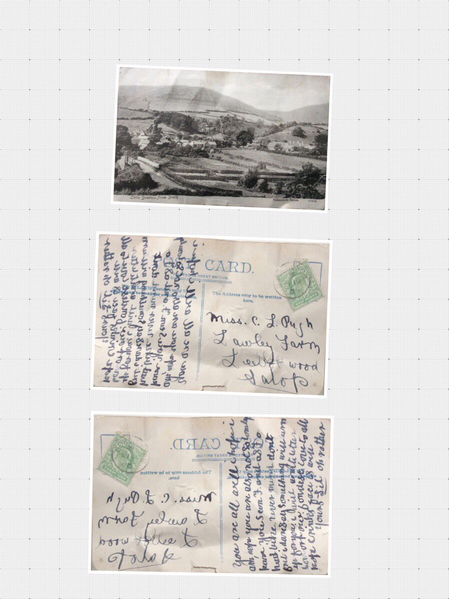 GhostPostcards's tweet photo. 1906 Lilian writes to her sister Caroline using mirror writing. 

For more go to https://t.co/lhCbNcLVXF https://t.co/8cU1dIN5Sh
