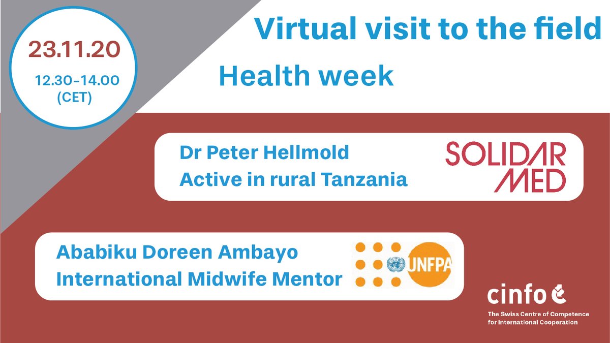 cinfofeeds's tweet photo. 💻 🌍  On 23 November, join us online for a virtual visit to the field with @SolidarMed  and @UNFPA . 

Get your free ticket 👉https://t.co/MpSeaYQOE9 
All information ➡️ https://t.co/IFgNQdYebt

#healthweek #webinar #workingabroad #SolidarMed #UNFPA https://t.co/ZqNzFwTD24