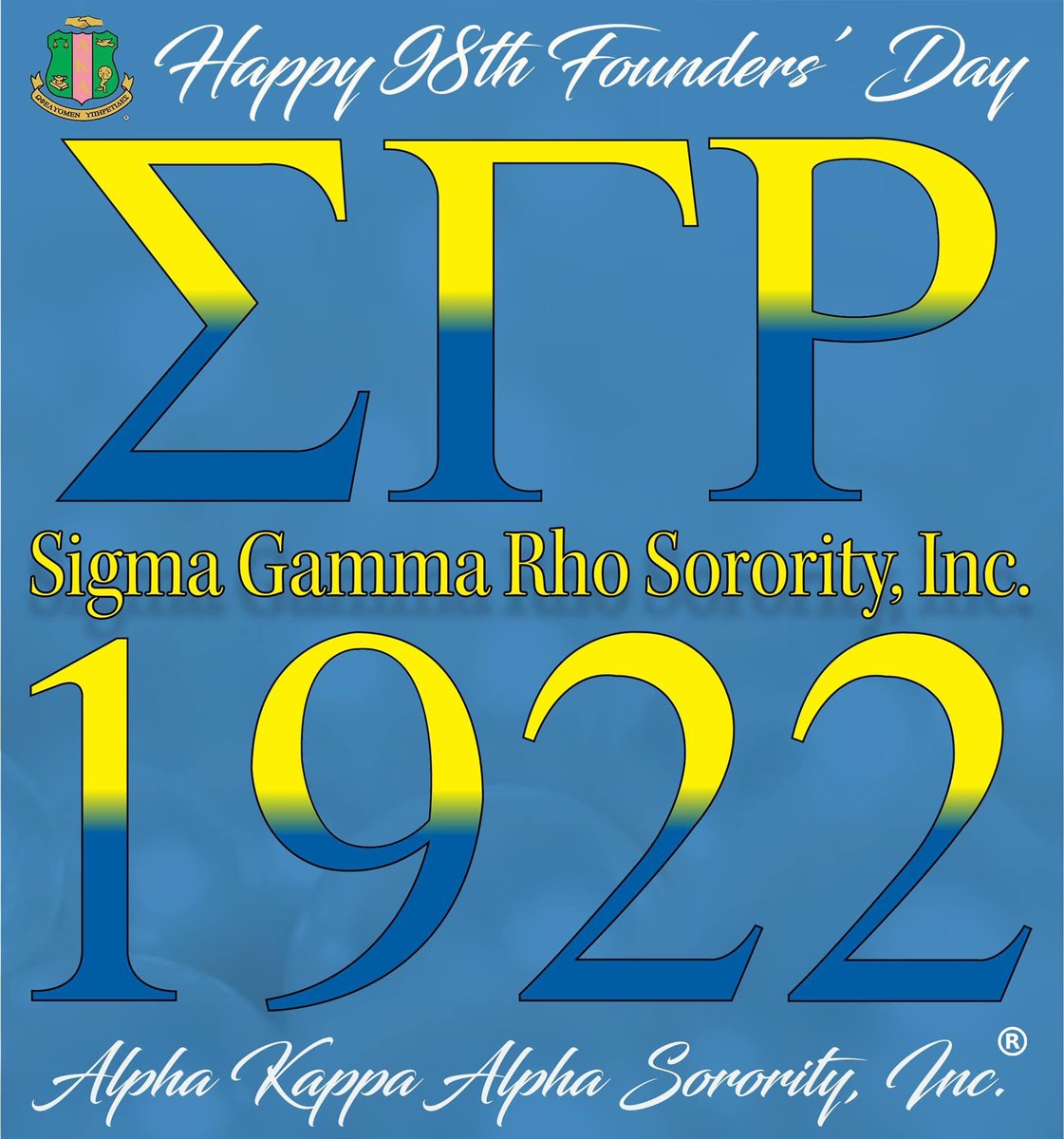 akasorority1908's tweet photo. Happy Founders' Day to the Lovely Ladies of Sigma Gamma Rho Sorority, Incorporated! #AKA1908 #SigmaGammaRho https://t.co/WKfccQKncC