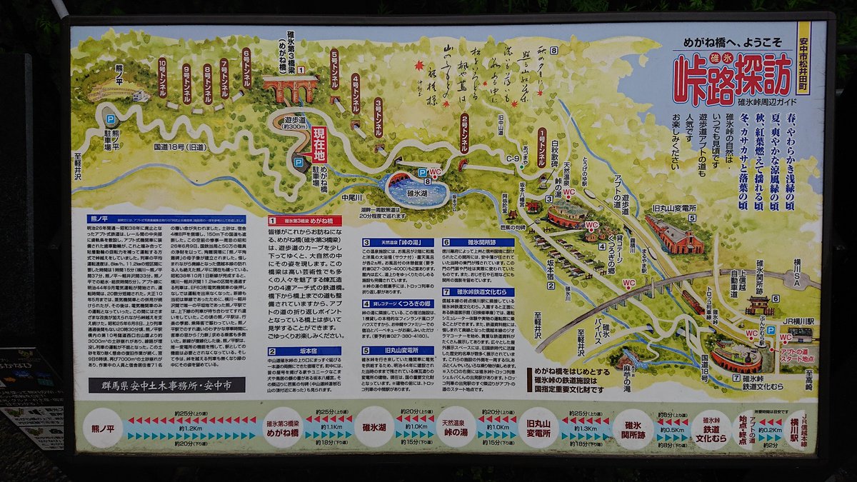 旅好きなあなたに届ける 車泊旅行記 碓氷峠第三橋梁 のめがね橋です めがね橋の上はアプトの道と呼ばれる 全長約13kmの遊歩道になっており歩いて散策する事が出来ます 車泊旅行記 車中泊 旅行 観光 群馬県 碓氷峠 アプトの道