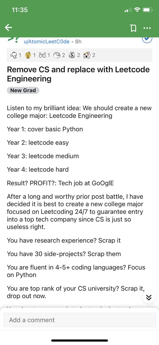 My_own_man's tweet image. I just had to share this 😂😂😂. @LeetCode #cscareer