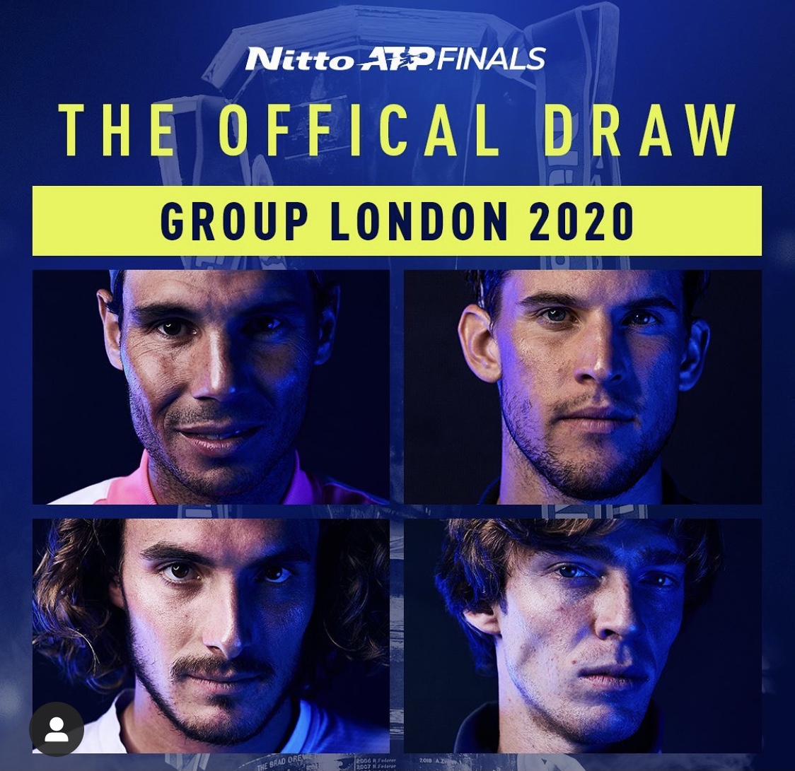 RacketsTrader's tweet photo. The groups are out ! I think there is going to be some extremely good tennis throughout next week so make sure you switch on your TV and watch it ! It is the last main event of the season ! 
#NittoATPFinals #london02 #london02arena https://t.co/AiygJfjaJN