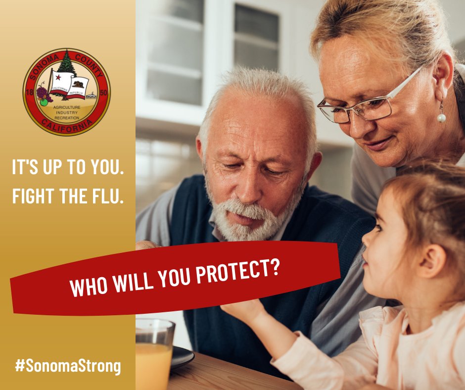 CountyofSonoma's tweet photo. No one wants to get sick and miss out on quality time during the holidays. Get a flu shot now, and better your chances of avoiding the flu. You will help protect yourself and those you spend time with. https://t.co/WwlMehuMSM
