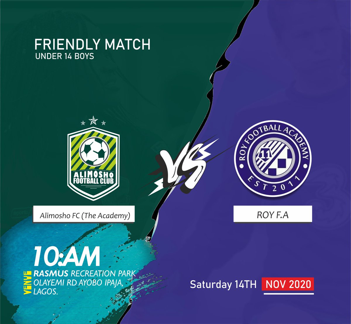 AFCITCommunity's tweet photo. βFriendly Match
It's #Gametime this Saturday as our under 14 Boys will be playing #RoyFa in a classic friendly game. Where will you be?
#GameDay https://t.co/YonqBrp3K6