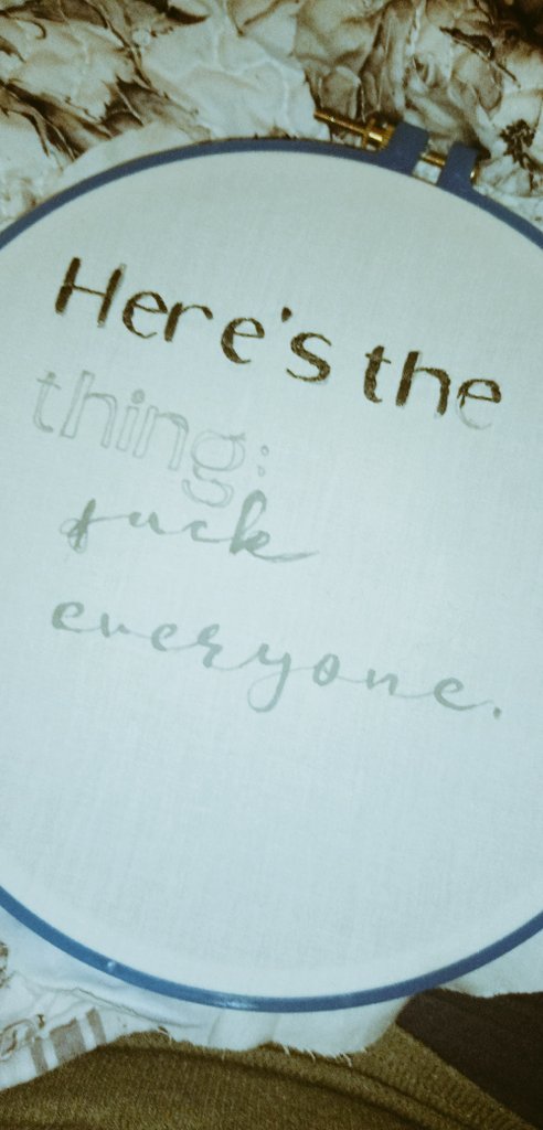 moyasmessages's tweet photo. I'm trying to get back into embroidery after a few months and a #mfm quote seems like a good start https://t.co/0k12alaHoS