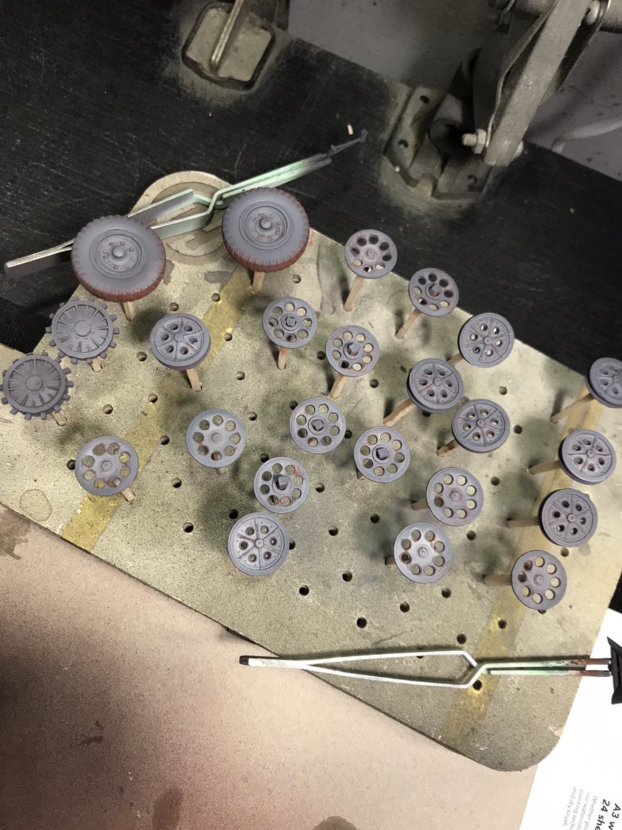 While it dries going to start painting the rubber on the wheels  normally I’ve got masks but hairy stick time