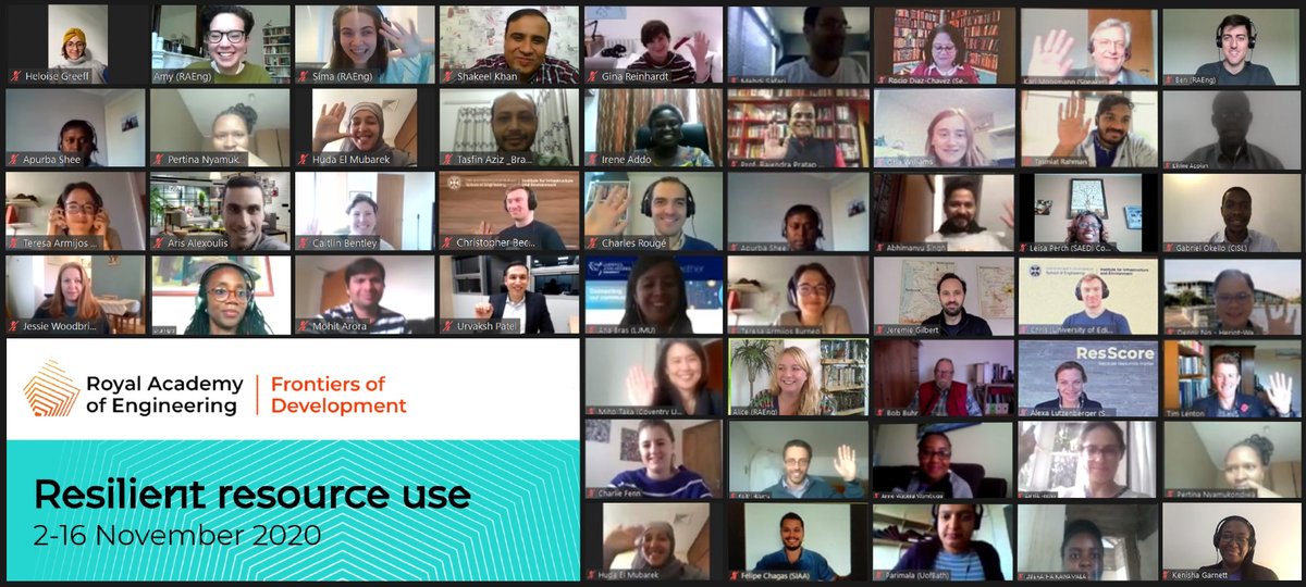 RAEngGlobal's tweet photo. Our virtual #FrontiersDev live event closed today - we want to say a big THANK YOU to the participants, event and session chairs who've joined us. We've had such inspiring discussions on resilient resource use and can't wait to see what the future brings! https://t.co/ZE9lfdxpNk