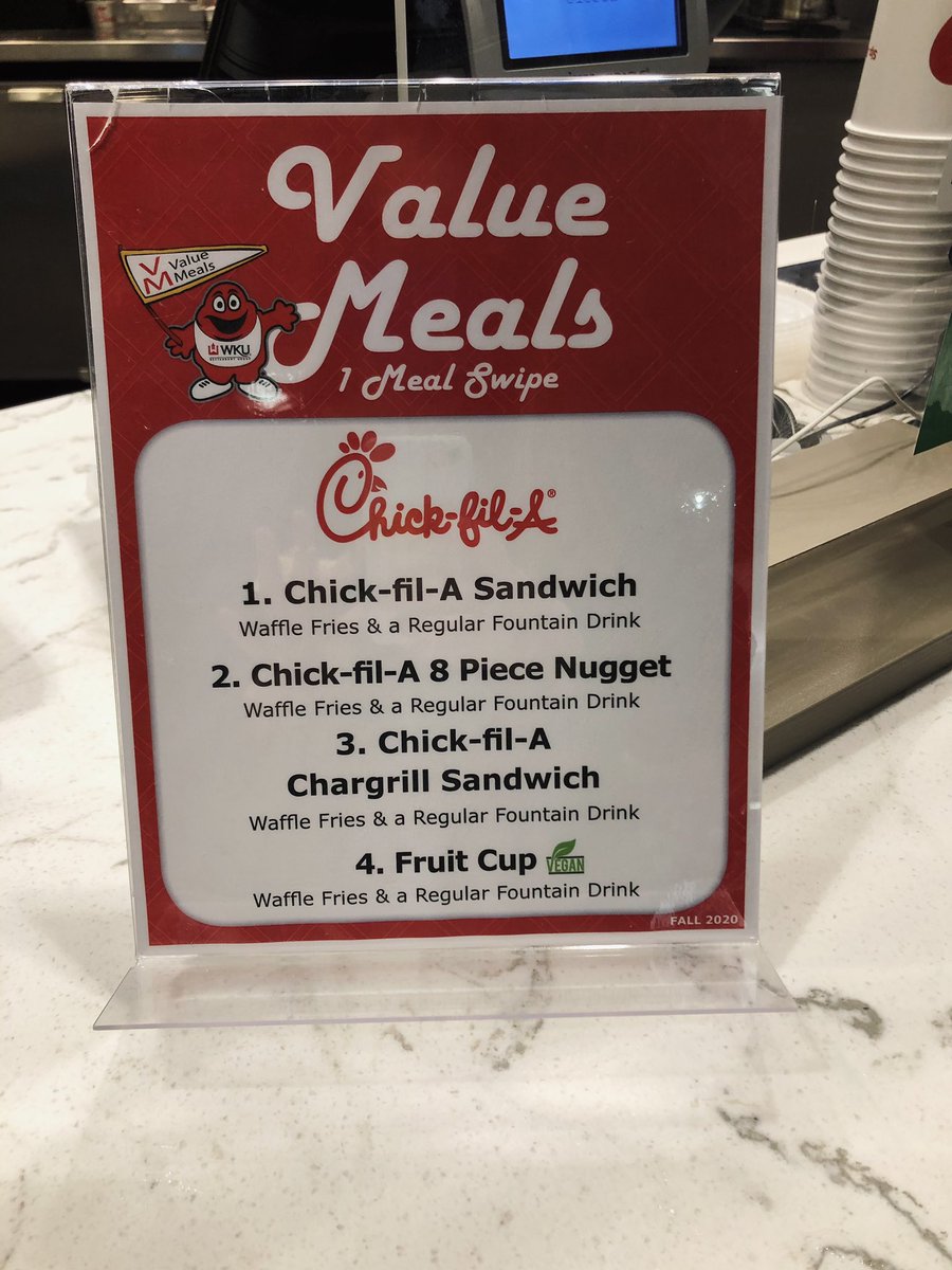 wkurg's tweet photo. Needin’ more vegan?? We’ve added vegan meal plan options at Izzi’s Southwest, Bene Pasta, RedZone, AND Chick-fil-A!!
#vegan #eatingmadeeasy https://t.co/katxHcm9VY