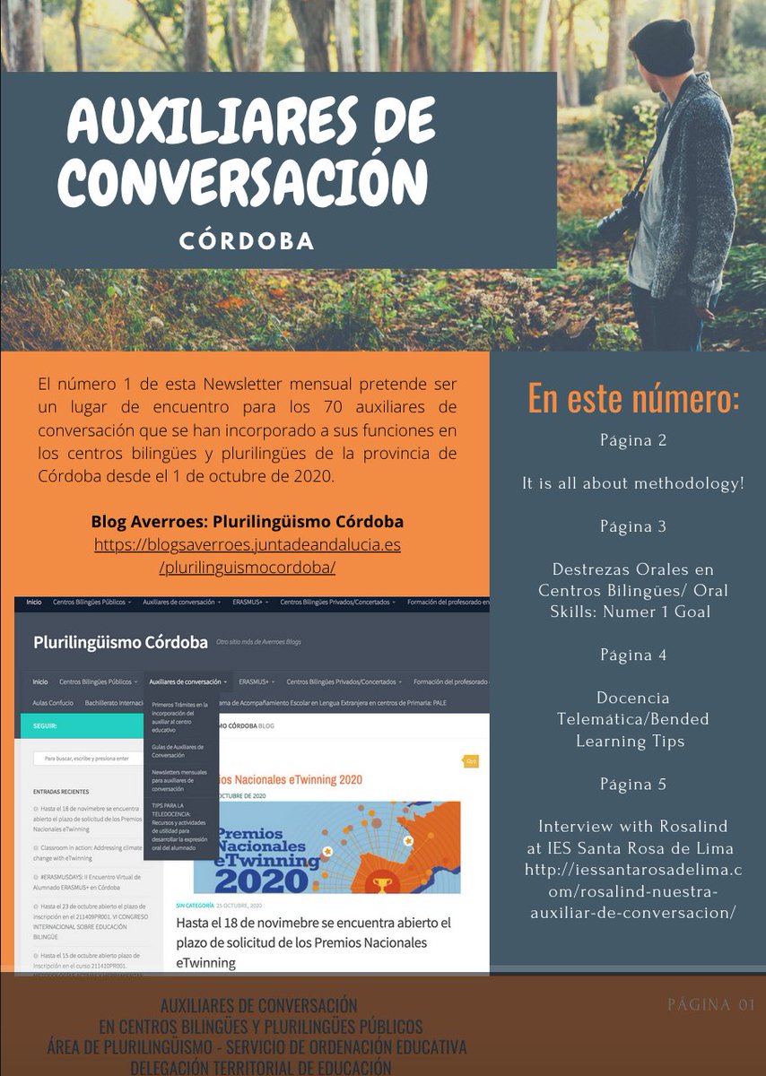 trinidadjerez's tweet photo. 🔎Coordinadores/as Bilingües tenéis a vuestra disposición la web para consultar novedades y acceder a información sobre diferentes convocatorias/programas de Idiomas. Si cuentas con Auxiliar descarga la #newsletter1
💡https://t.co/xQCAoLnATd https://t.co/PzZIQpaVGw