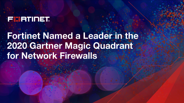 More exciting news from #Fortinet: We were again named a Leader in the 2020 Gartner Magic Quadrant for Network Firewalls! More on this recognition and on the #FortiGate #NGFW: ftnt.net/6018HDYlO