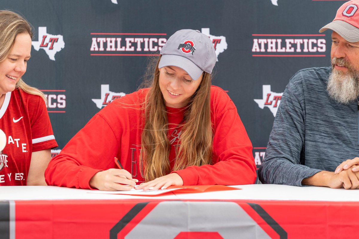 ltisdschools's tweet photo. Congratulations to @LakeTravisHS @lthsswimdive student-athlete Malia Rausch who signed her letter of intent November 12 to Ohio State University. #GoBuckeyes @OhioState @OhioStAthletics @nortonp13 @gbutler74 @CoachHankCarter https://t.co/Wjp0wGAsuY