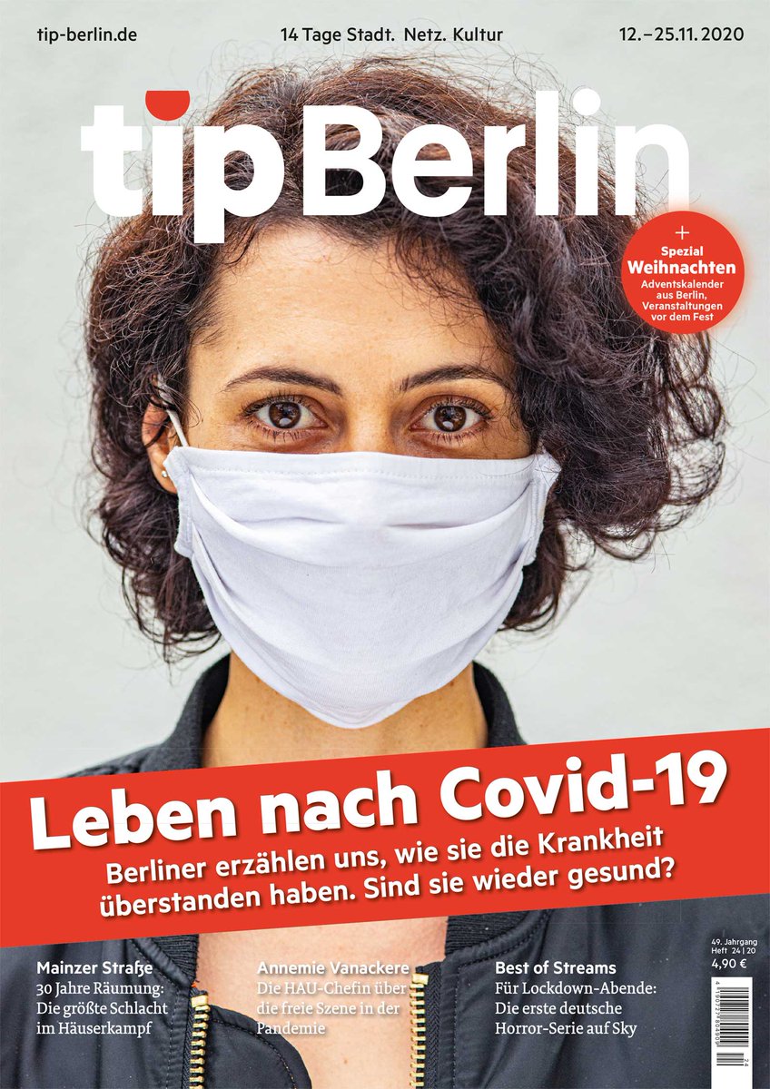 tipberlin_art's tweet photo. Der neue #tipBerlin heute am Kiosk & im Briefkasten: Berliner*innen berichten, wie sie COVID-19 überstanden haben. Plus: Tolle Digitalkonzerte, Online-Ausstellungen, neue Kunstbücher für den #Lockdown2. Und Paul Spies berichtet, wie @StadtmuseumBLN die Pause nutzt https://t.co/uKYemhhY8u