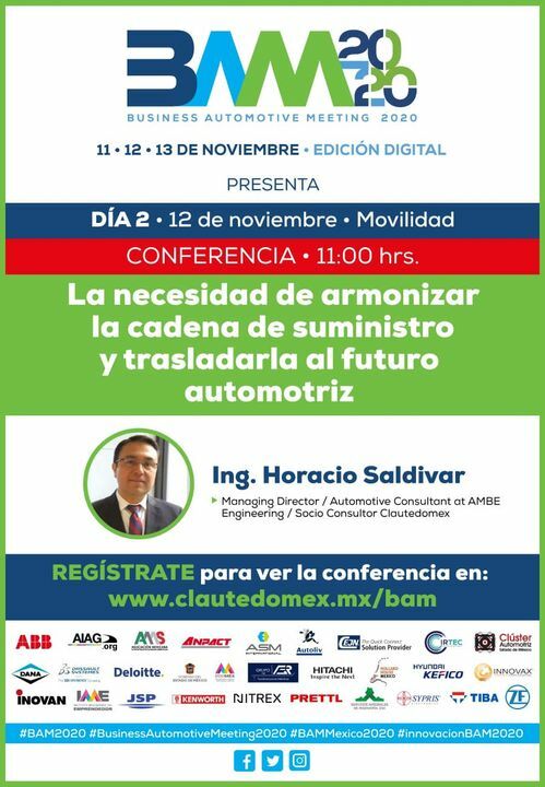 #SIGUIENTE PRESENTACIÓN 
Business Automotive Meeting 2020 

Cómo armonizar la cadena de suministro en el futuro automotriz. 
Solo en #Bammexico2020
.
.
.
.
#industriaautomotriz #sectorautomotor #innovacion #bammexico #negociosautomotrices #edomex #business #sectorautomotriz #m…