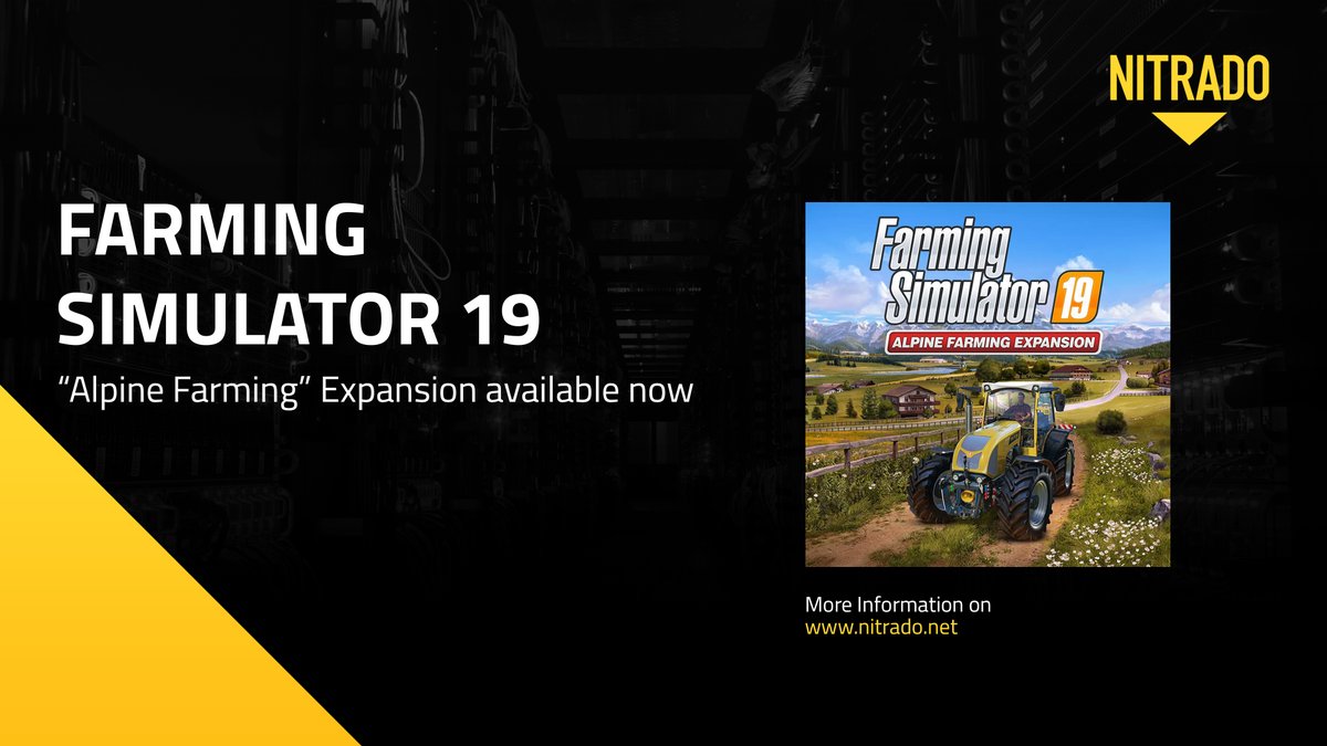 Nitrado_EN's tweet photo. Dive into the hilly grassland of the Alps! โฐ๏ธ ๐
The "Alpine Farming" expansion for the Farming Simulator 19 from @GIANTS Software is now available!
More information as always in our news:
-> https://t.co/By67RHttBF
#fs19 #giants #AlpineFarming #nitrado #server https://t.co/7rOMxqmV2O