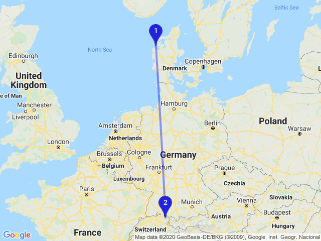 RandomDistance's tweet photo. The distance between 7760 Ydby, Denmark and Zihlschlacht-Sitterdorf, Switzerland is 1023km #Maps #GIS #Earth https://t.co/iSiW3lyVke