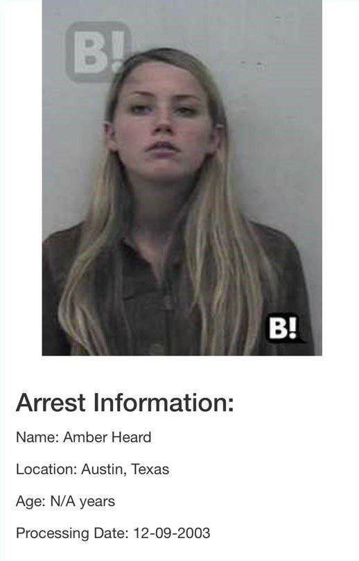 I'd like to end this thread with this pic of Amber Heard from yet another arrest made back in 2003. #AmberHeardIsAnAbuser  #JusticeForJohnnyDepp  #FireAmberHeard