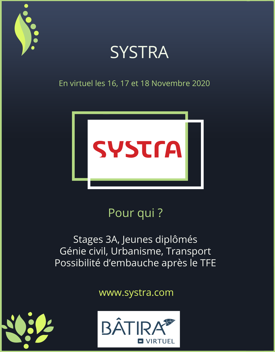 ForumBatira's tweet photo. SYSTRA sera présent au Forum BATIRA 2020 !
Vous pouvez retrouver plus d'informations sur le site Internet https://t.co/D6VHHd151w.
Rendez-vous les 16, 17 et 18 novembre sur Seekube !

Vous pouvez vous inscrire ici ➡️ https://t.co/RhvIRytd7I….

L'équipe BATIRA 2020. https://t.co/EdYT7jljG7