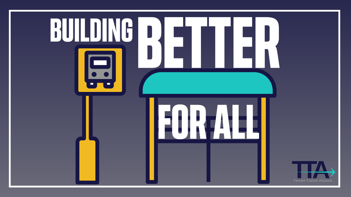 TarrantTransit's tweet photo. IT HAS BEGUN! New tactical urbanism project funded by @APTA_info to improve the transit ridership experience in the Glen Park neighborhood, starts this week. Follow Tarrant Transit Alliance on Facebook for more info. 
#fortworth #trinitymetro #movingtransitforward #betterforall https://t.co/t00fbqAEmp