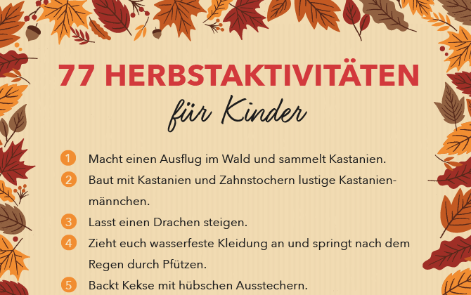 Ist Deinen Kleinen jetzt im trüben und nasskalten Herbst auch häufiger langweilig? Mit diesen tollen Herbstaktivitäten kommt garantiert keine Langeweile mehr auf! 🍂🍁

➡️ betreut.de/magazin/kinder…